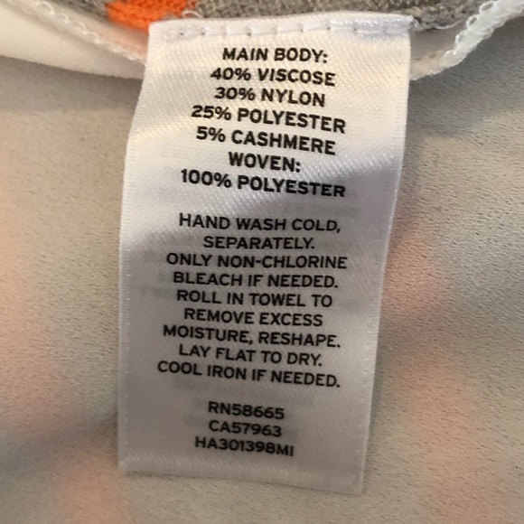 NWOT HALOGEN Woven Hem layered look Sweater. - Picture 5 of 8